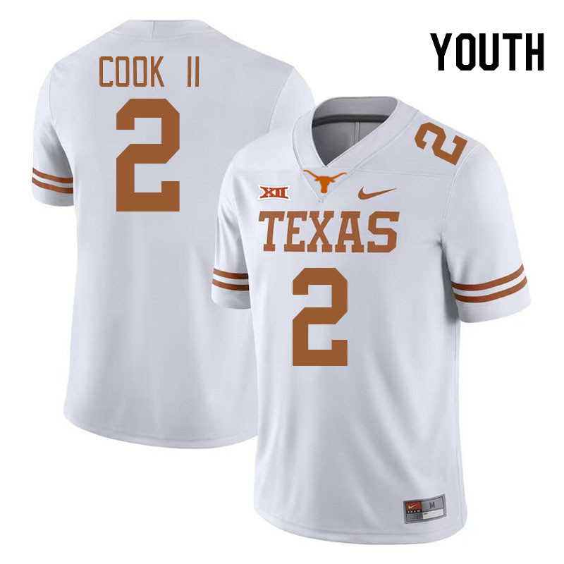 Youth #2 Johntay Cook II Texas Longhorns 2023 College Football Jerseys Stitched-White